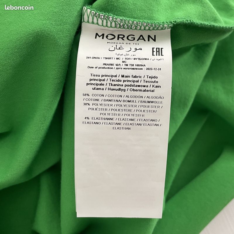 Haut Sans Manches New Look Vert - Taille 12 - Occasion Très Bon état Avec Volants