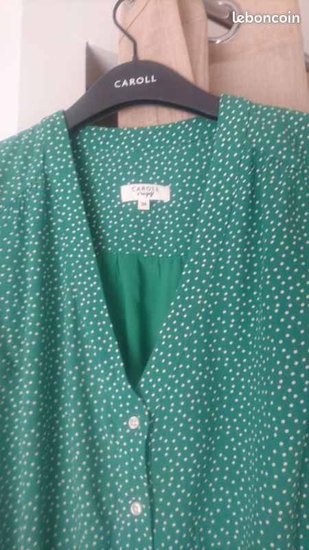 Robe Caroll Taille 44/XXL Couleur Verte - Occasion En Très Bon état, Idéale Pour Une Tenue élégante