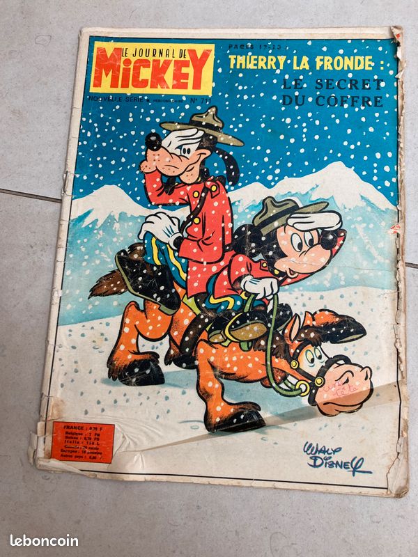 Bandes dessinées anciennes : journal de Mickey Numéros 711, 724, 747, 750, 752, 760, 764, 771, 773, 774 années 1966-1967 (Walt Disney) (image 2)