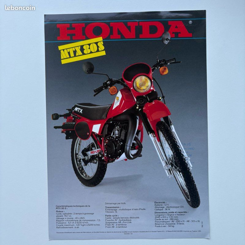 Indicateur Avant Complet Droit Pour Honda MTX 80 - Année 1984 - Pièce Neuve D'origine