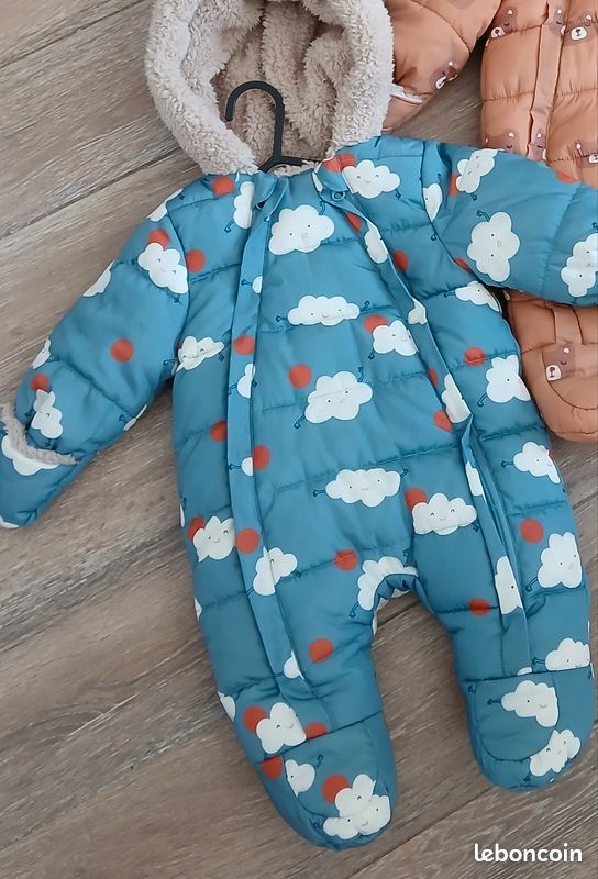 Combi-pilotes hiver bebe taille 0-3 mois (image 1)