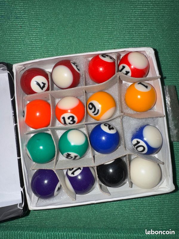 Billard miniature pool table complet avec accessoires - Jeu famille salon (image 4)