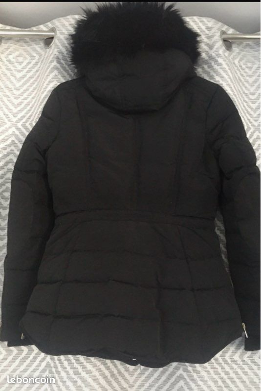 Manteau à capuche fourrure Zara (image 2)