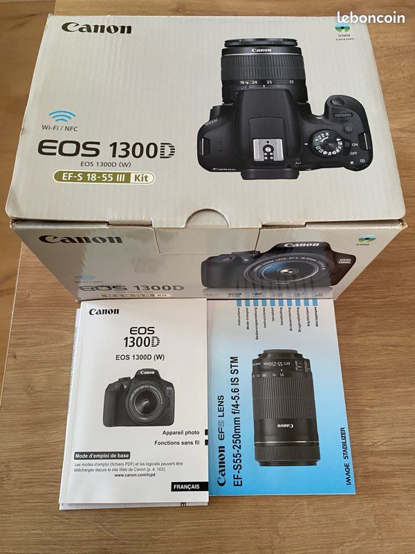 Reflex Canon EOS 1300D + Objectif 18-55 mm EF-S IS II (image 2)