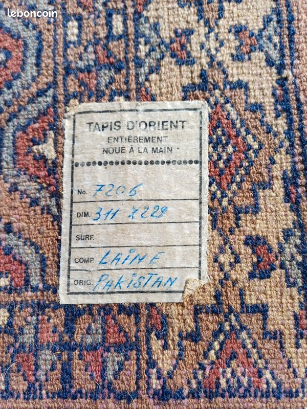 Tapis d'Orient entièrement noué à la main (image 2)