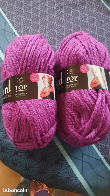 Lot De 10 Pelotes Gagnante Plassard Couleur Rose 748 - Aiguille N°3.5, Fil Acrylique