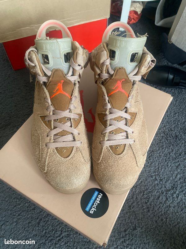 Air Jordan Travis Scott British Kaki Chaussures