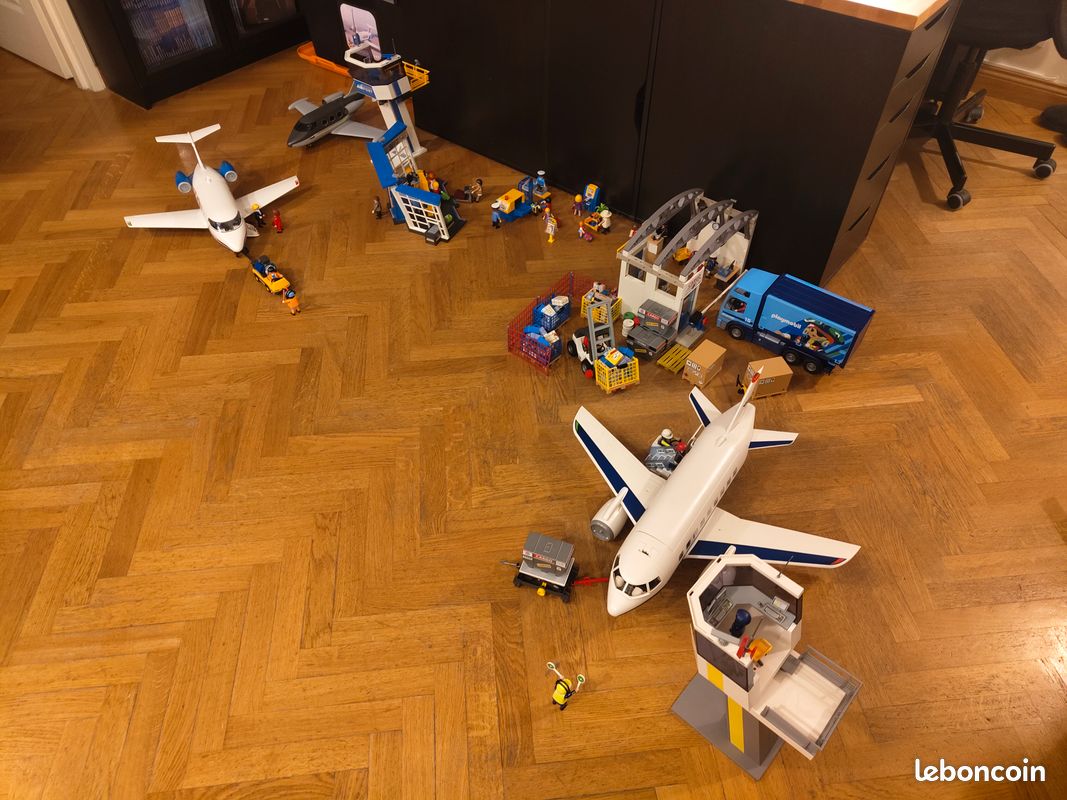 PLAYMOBIL * AEROPORT * Piece Carrée Bleue pour Tour de Contrôle Avion