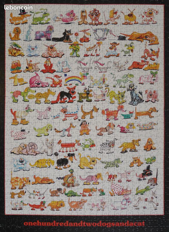 Puzzle 102 chiens et 1 chat, 1000 pièces (image 1)