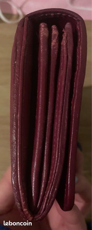 Portefeuille femme Longchamp couleur bordeaux (image 4)