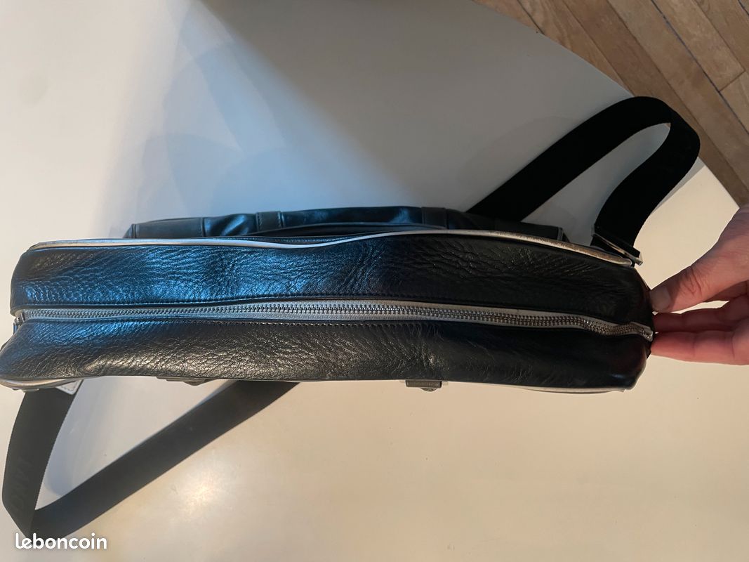 Porte Document Besace LANCEL noir (image 4)