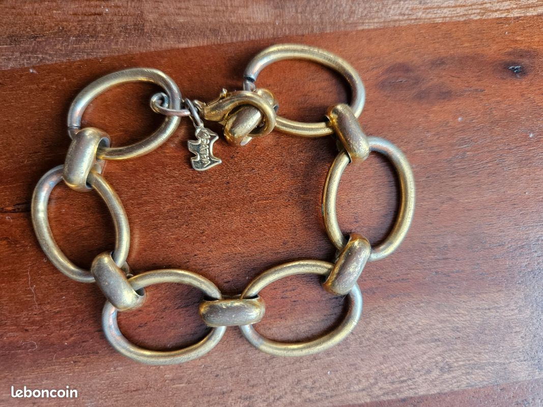 Bracelet Vintage Agatha En Maillons Dorés - Bijou élégant Chaîne Dorée Style Rétro
