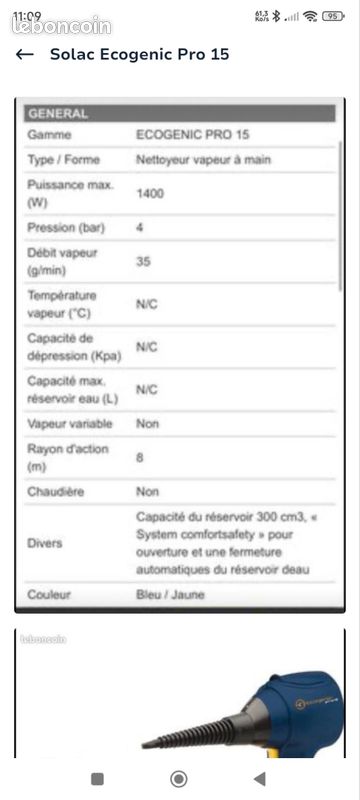 PIstolet Nettoyeur vapeur (image 3)