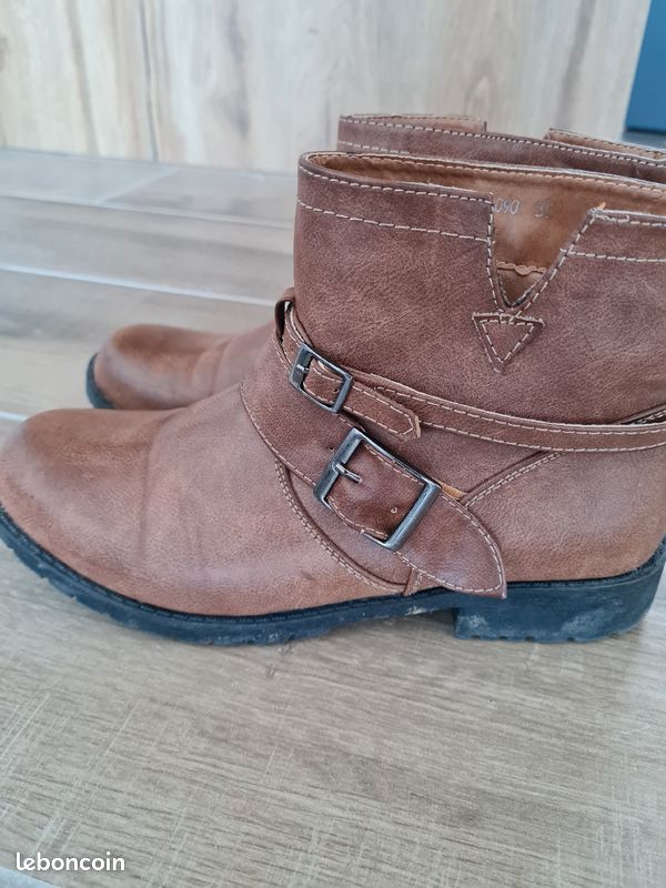 Bottines marron camel 39 (image 3)