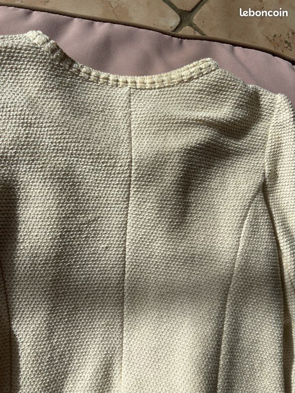 Veste, Massimo Dutti, taille européenne, S, écru Vêtements