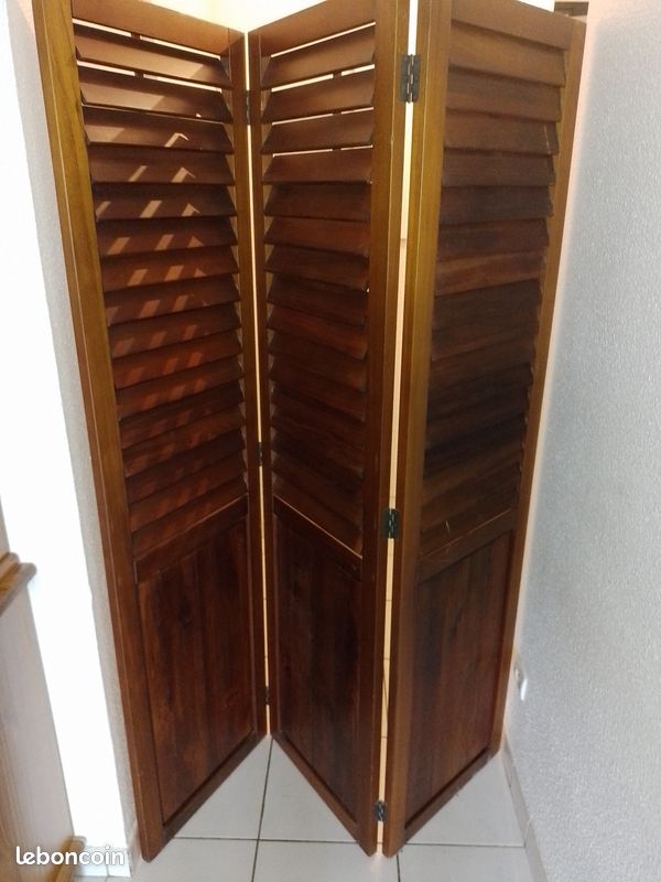 Paravent en bois exotique (image 1)