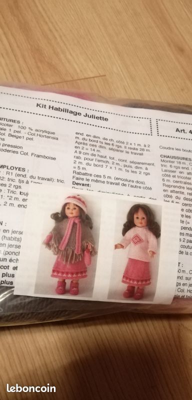 Kit tricot pour poupée (image 1)