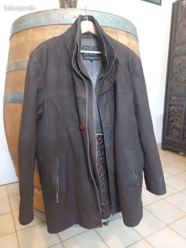 Blouson / parka cuir buffalo made in France (image 1)