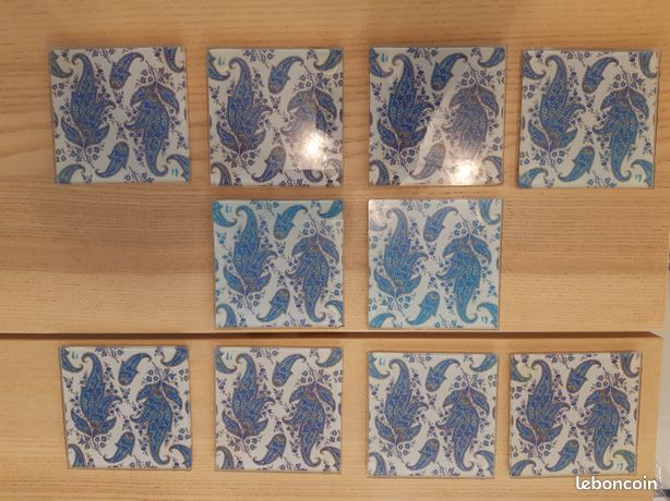 Lot De 4 Dessous De Verre Carrés Art Déco | Motif Bourdon Brillant | Dos Liège 1mm | Protège Vos Tables