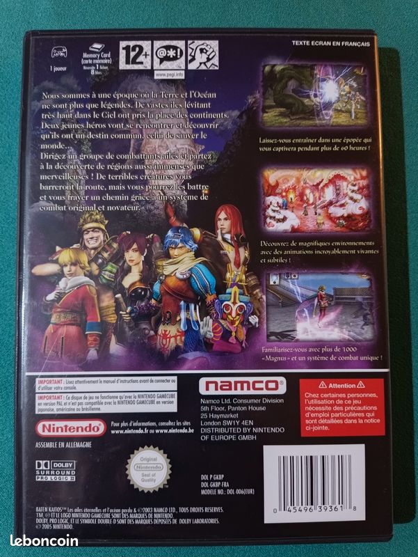 Jeu GameCube Baiten Kaitos - Version Japonaise, Complet Avec Boîte Et Manuel (CIB), Bon état