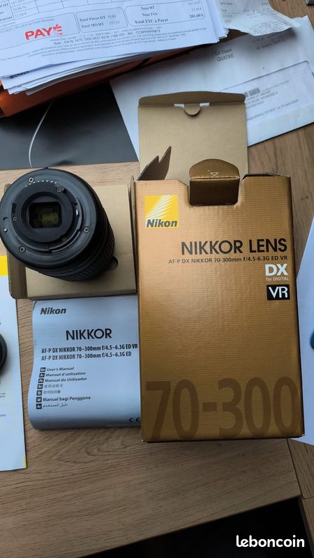 Objectif Nikon 70-300mm F/4,5-5,6 G ED VR – Monture F – Occasion Avec Filtre