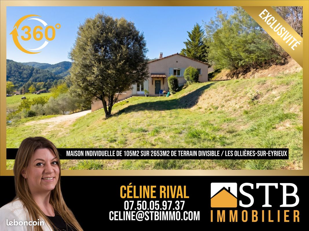 Maison 5 pièces 105 m² · aux Ollières-sur-Eyrieux · 105 m² · 340 000 €