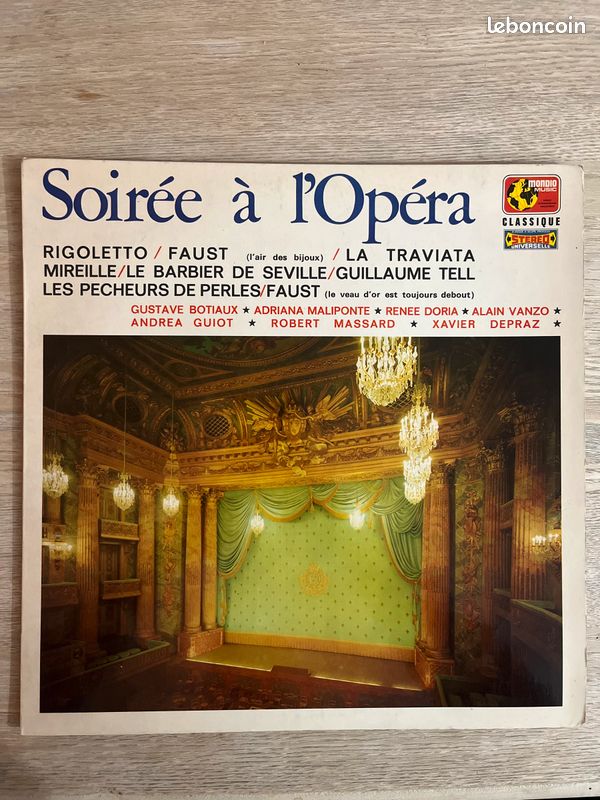 Vinyle 33 tours Soirée à l’opéra (image 1)