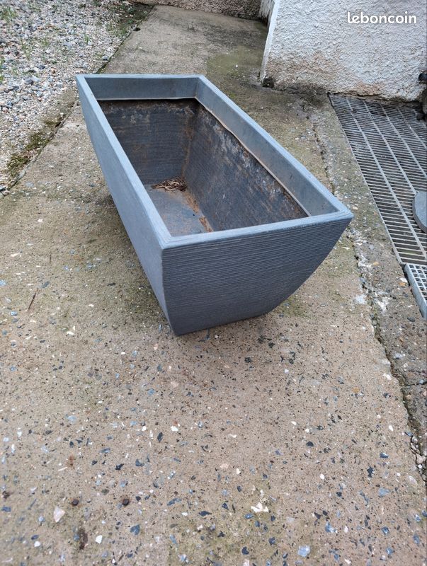 Jardinière Rectangulaire 80 Cm Gris Anthracite
