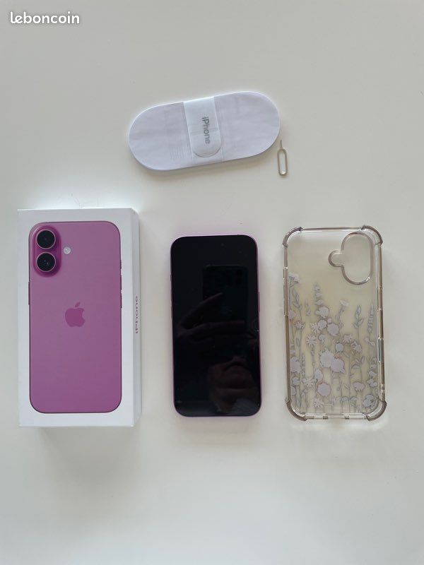 IPhone 16 rose 256 GO - Comme neuf, sous garantie jusqu'au 28/04/2027 (image 4)