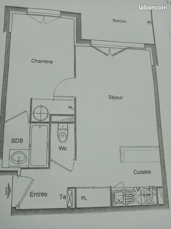 Appartement 1 chambre Créon - Créon 33670 (image 2)
