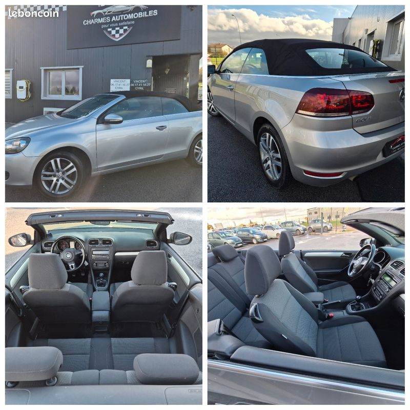 VOLKSWAGEN GOLF 6 CABRIOLET 1.6 TDI 105 CV CARAT AVEC SEULEMENT 109 000 KMS AU TARIF DE 9999 a saisir (image 4)