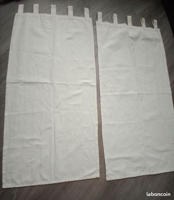 Lot de 2 rideaux blancs épais (image 1)