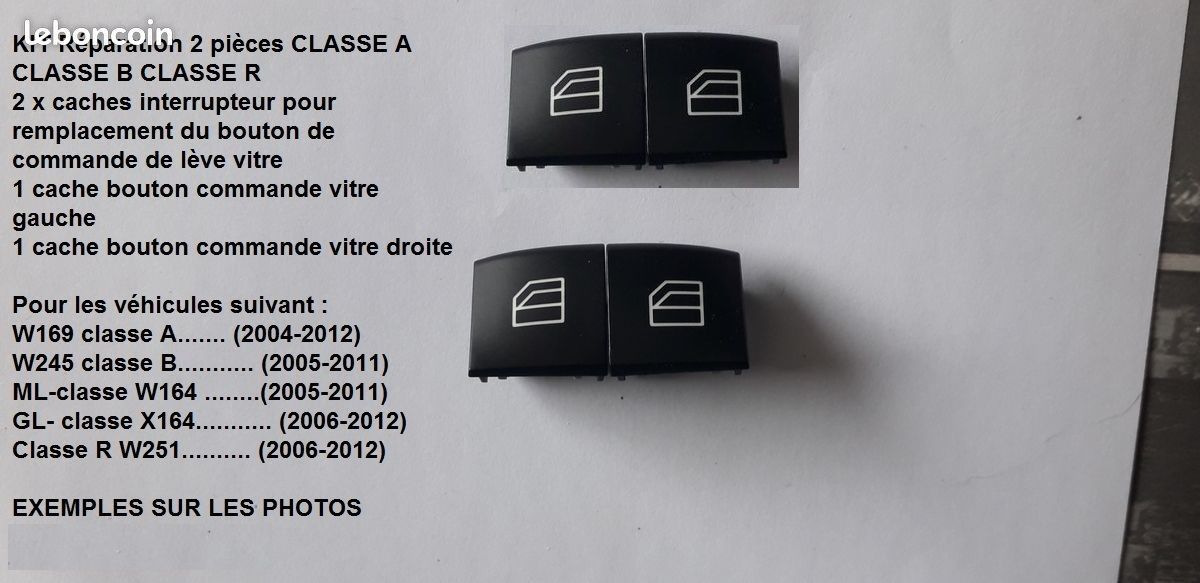 Commande, interrupteur, bouton de leve vitre pour Mercedes Classe A W169  Classe B W245