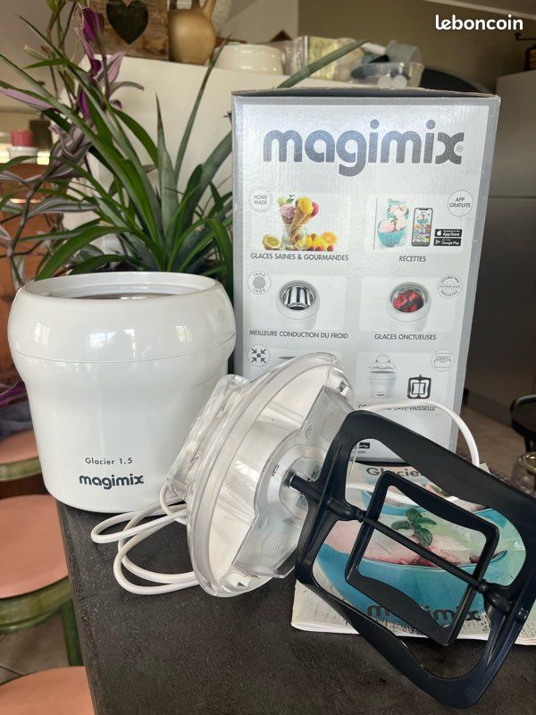 Sorbetière MAGIMIX Glacier 1.5L Blanc 11669 prix tunisie
