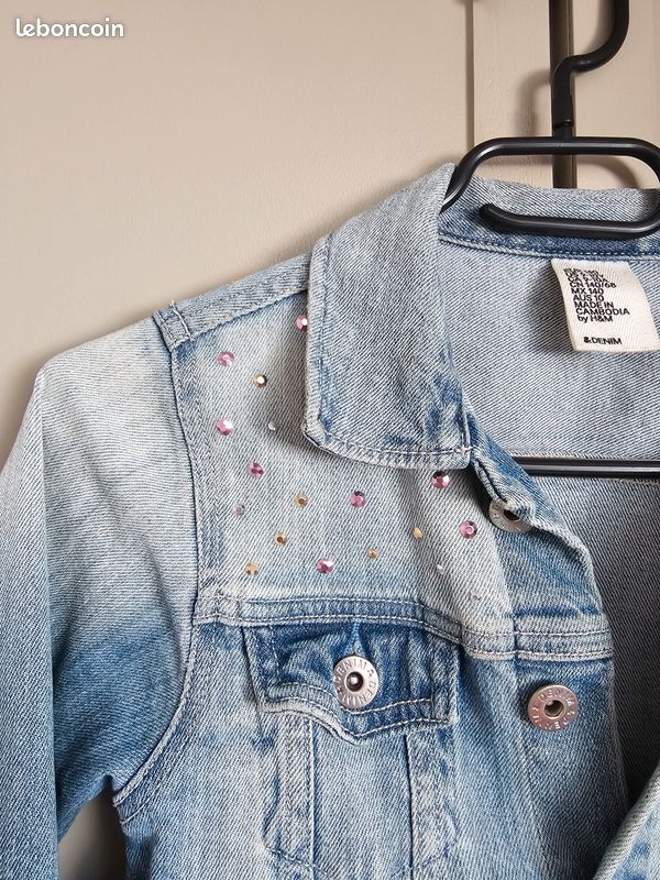 Veste en jean's fille H&M taille 9/10 ans (image 3)