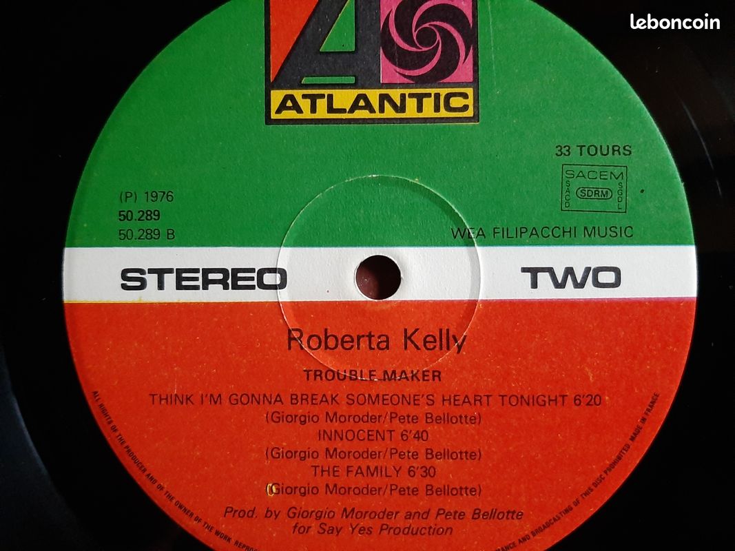 Vinyle Roberta Kelly Trouble Maker Giorgio Moroder Donna Summer disco funk soul (image 4)