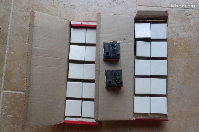 Interrupteur Legrand Mosaic 45 2 Modules Blanc – Occasion, Avec Voyant, Fonctionne Impeccable