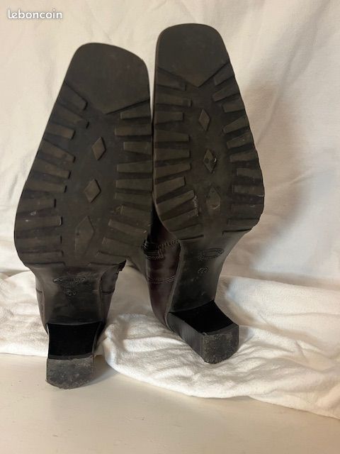 Bottines / Boots SALAMANDER marron foncé T38 (image 8)