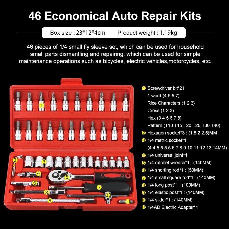 Kit d'outils de réparation de voiture - Équipement auto