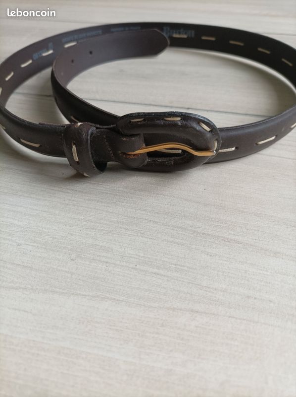 Ceinture Femme Burton En Cuir De Vachette - Taille 80, Marron, Occasion (à Vérifier)