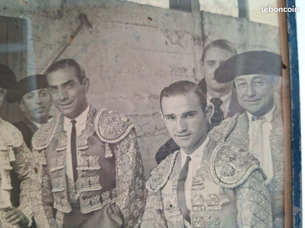 Photo Photographie ancienne dans cadre Corrida de Bordeaux 1938 Cagancho, Estudiante, Rafaelillo (image 4)