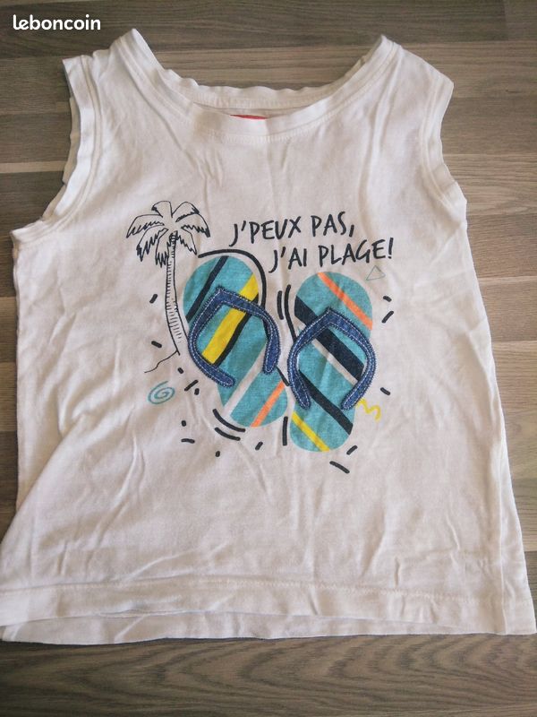 Débardeur garçon 6 ans blanc (image 1)