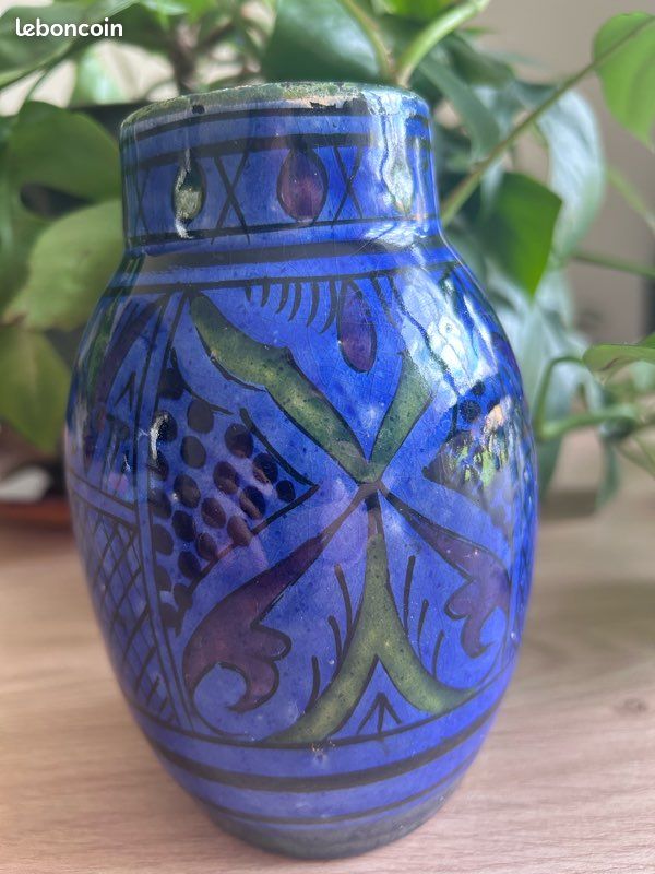 Poterie berbère marocaine bleu cobalt (image 11)