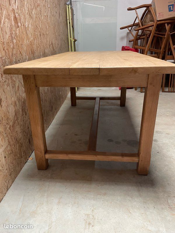 Table de ferme en chêne massif – 180 cm (image 5)