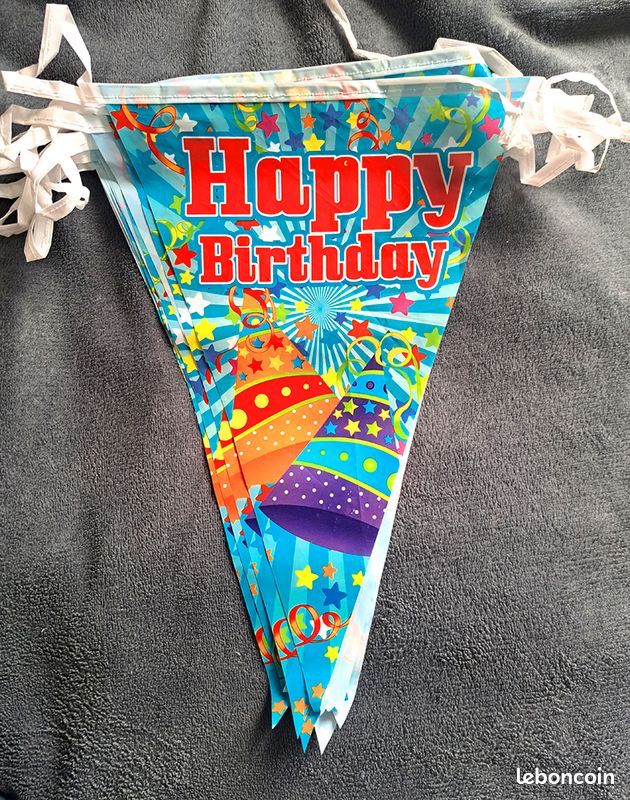 Guirlande fanion joyeux anniversaire - Guirlandes et fanions