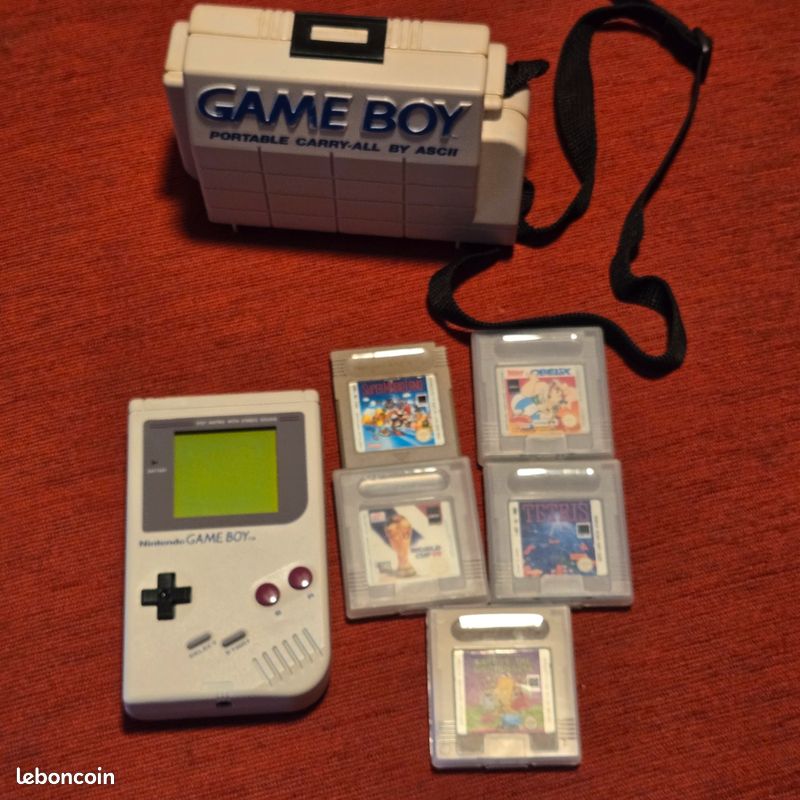 Lot Game Boy Fat + boîte ASCII + 5 jeux (image 1)