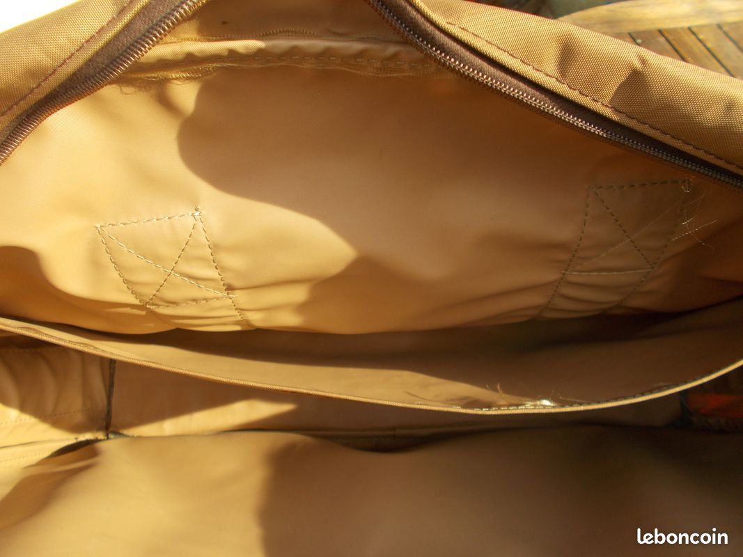 Sac de voyage beige/écru (image 4)