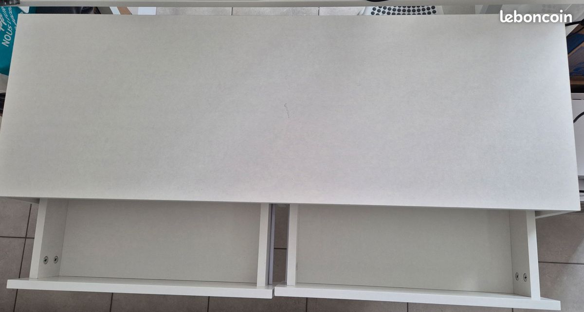 Console blanche 2 tiroirs (image 2)