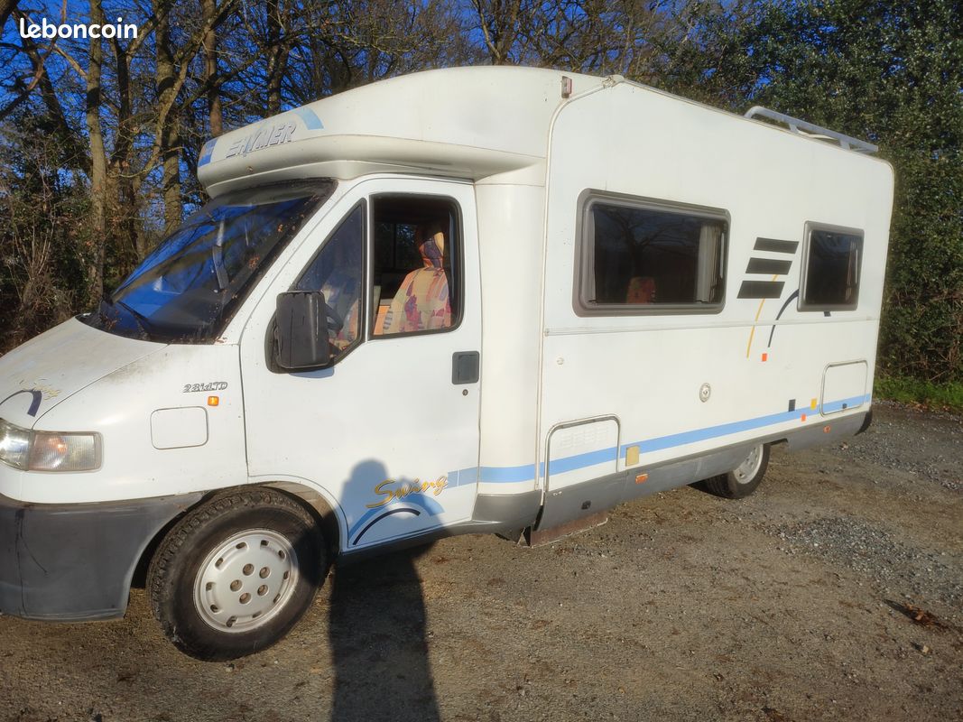 Camping car Hymer Swing Fiat Ducato 2.8 JTD 1999 78000 km 1ere main CT OK (image 1)