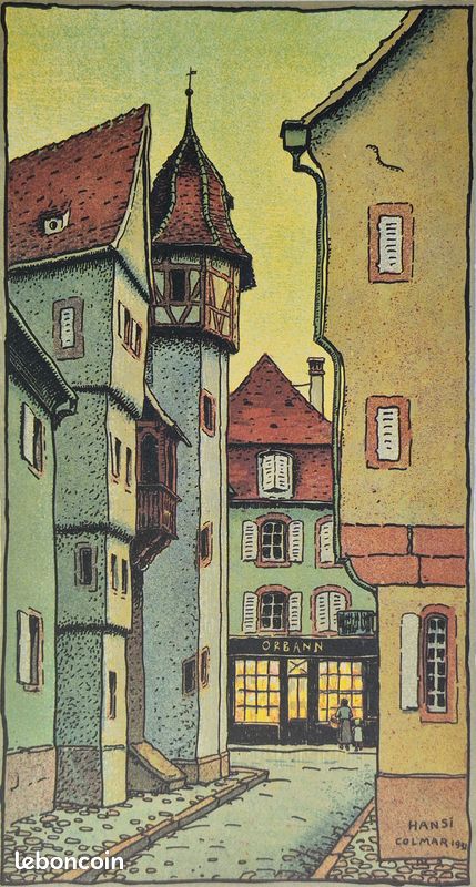 Livre COLMAR EN FRANCE 110 Aquarelles, Dessins, Eaux-Fortes par HANSI - Etat comme NEUF ( Carlos Fischer Alsace Alsatia ) (image 2)